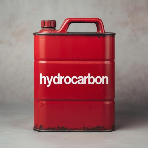 نوشته هیدروکربن به انگلیسی روی یک پیت بنزین (1)